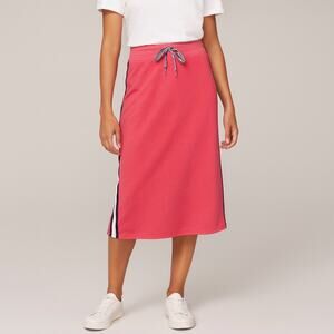 Tommy Hilfiger Side Stripe Midi Skirt Coral